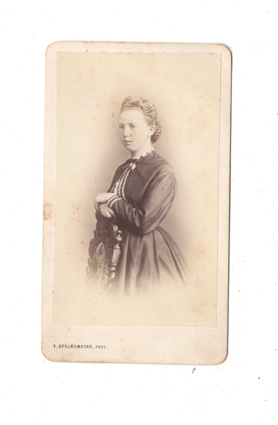 Fotografie Feine Dame - Elberfeld 1860er / CDV L1-34