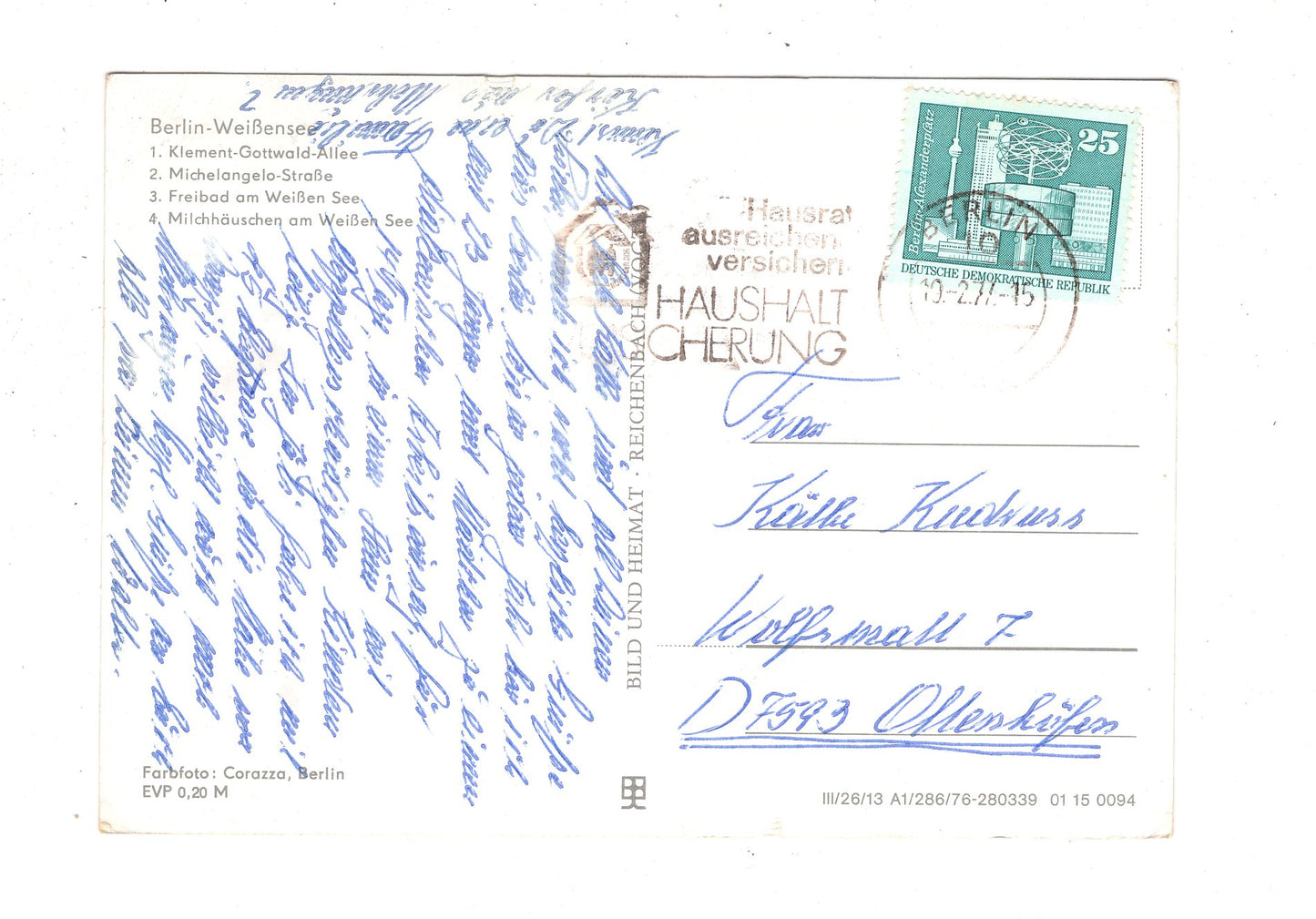 Ansichtskarte Berlin - Weißensee / DDR / K1-50