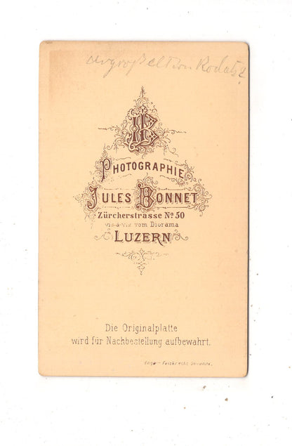 Fotografie Herrenportrait - Luzern um 1880
