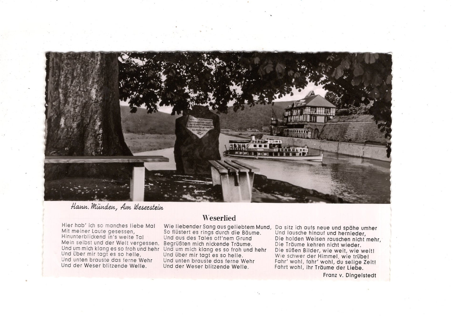 Ansichtskarte Hann. Münden / Am Weserstein / J1-58