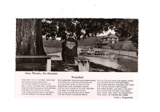 Ansichtskarte Hann. Münden / Am Weserstein / J1-58