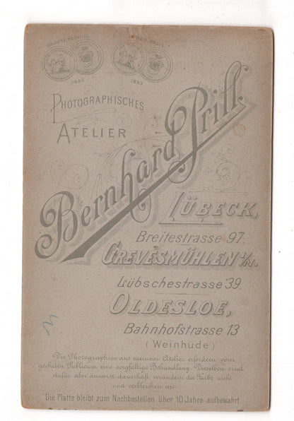 Fotografie Feines Paar - Lübeck / Grevesmühlen / Bad Oldesloe um 1900 / CAB X-22