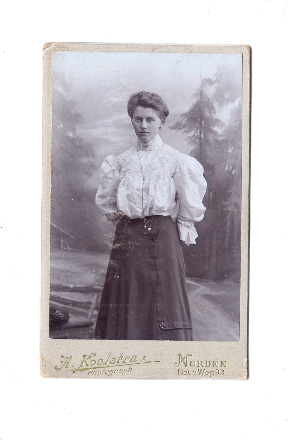 Fotografie Feine Dame - Norden um 1900