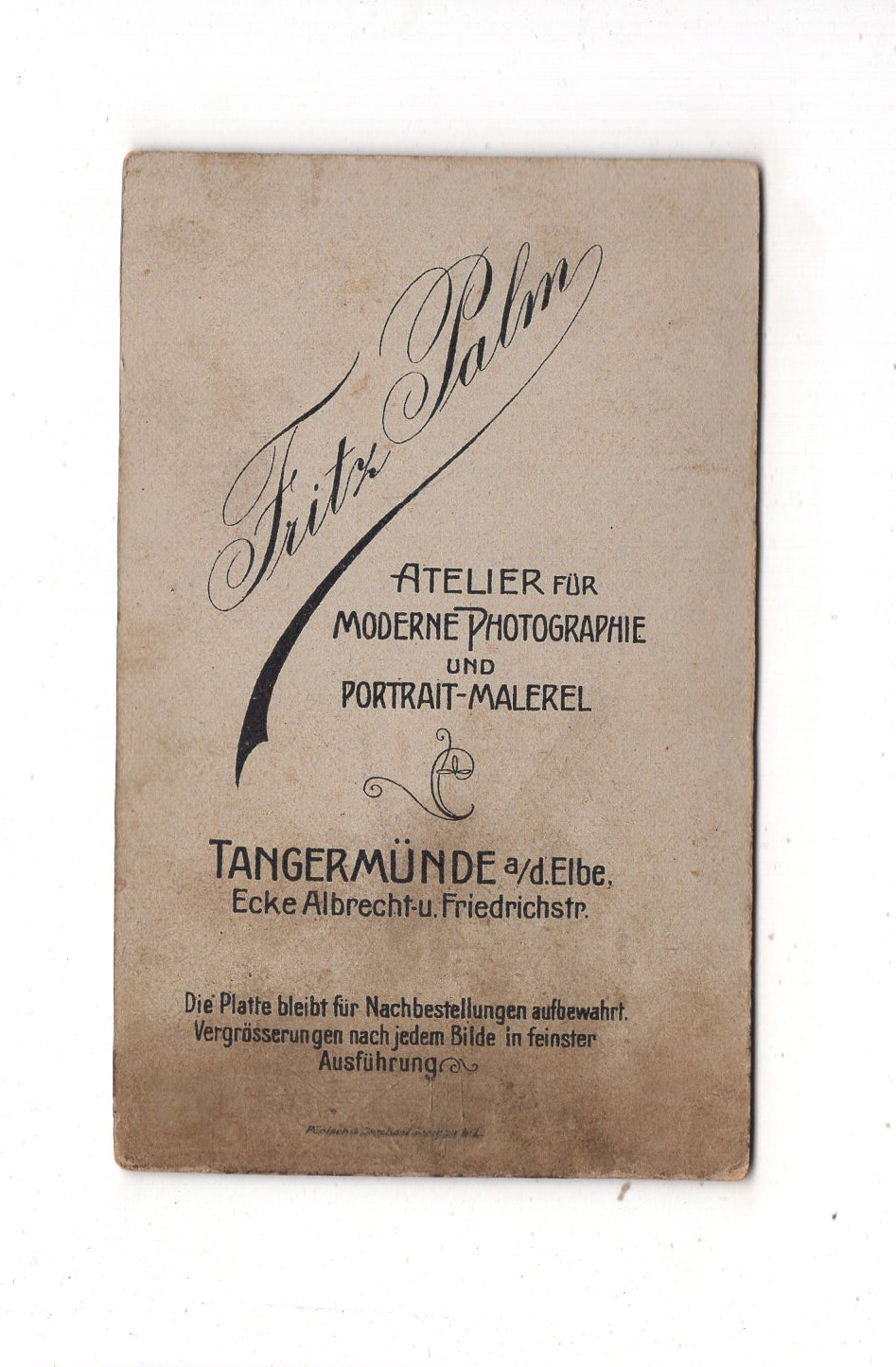 Fotografie Niedlicher kleiner Junge - Tangermünde 1910er / CDV M1-16
