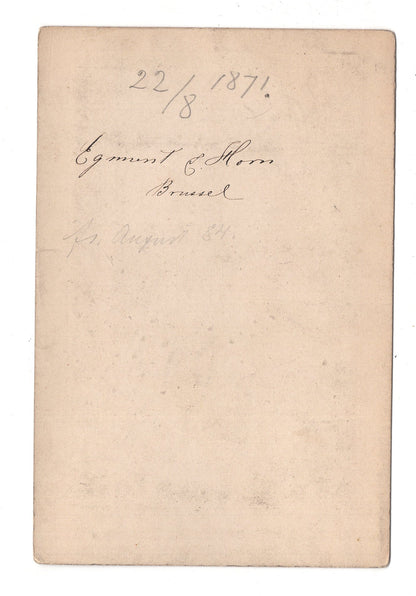 Fotografie Bruxelles Brüssel / Egmont & Hoorn Denkmal - 1870er / CAB V-20