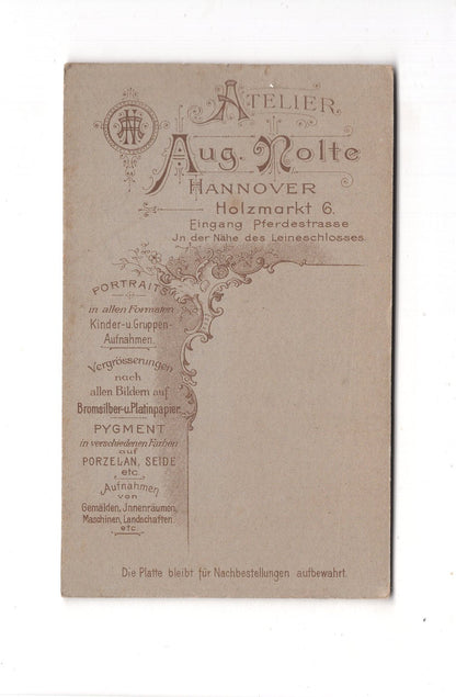 Fotografie Damenportrait - Hannover um 1900 / CDV C1-14