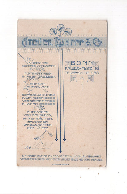 Fotografie Herrenportrait - Bonn 1903