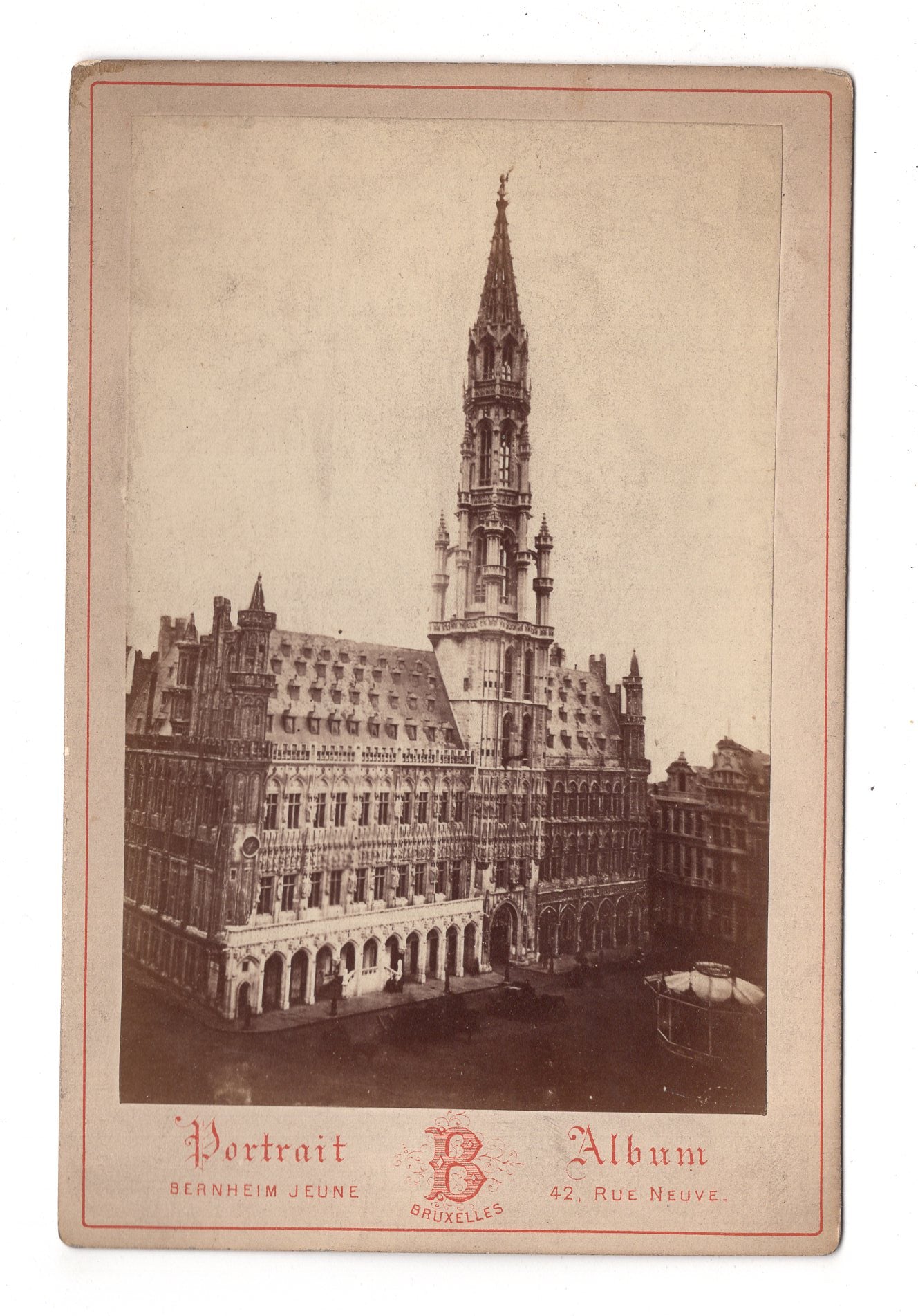 Fotografie Bruxelles Brüssel / Kongress-Säule - 1870er / CAB V-20