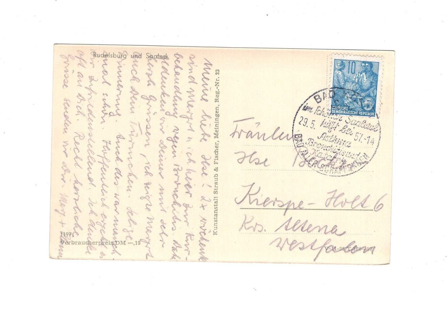 Ansichtskarte Rudelsburg und Saaleck