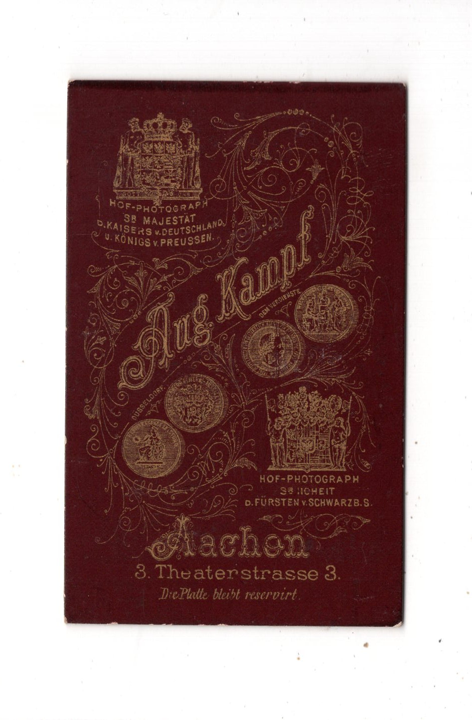 Fotografie Herrenportrait / Jäger - Aachen 1880er