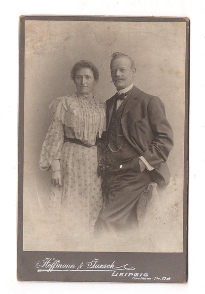 Fotografie Feines Paar - Leipzig um 1900 / CAB X-22