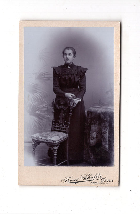 Fotografie Feines junges Mädchen - Gera 1890er / CDV M1-36