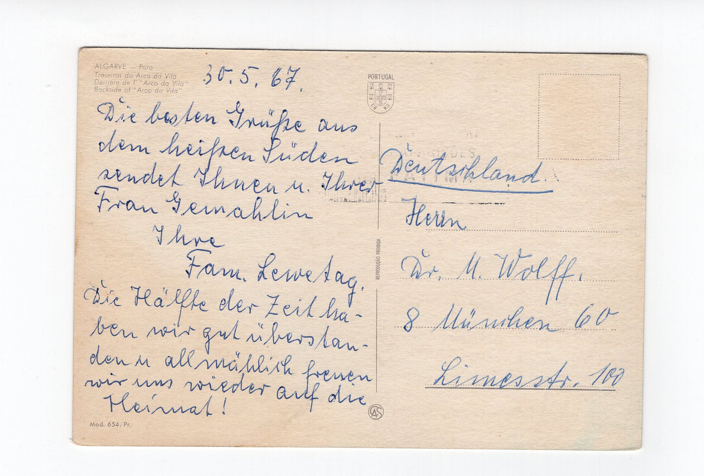 Ansichtskarte Faro / Algarve / Portugal