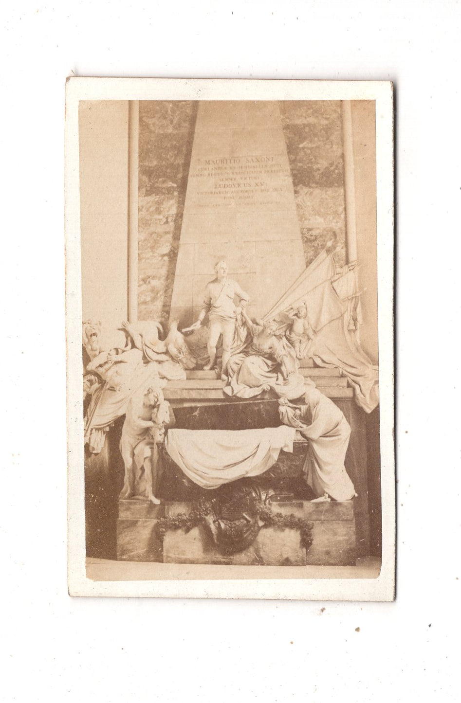 Fotografie Maurizio Saxoni Monument  / Saint Thomas / Straßburg - 1870er