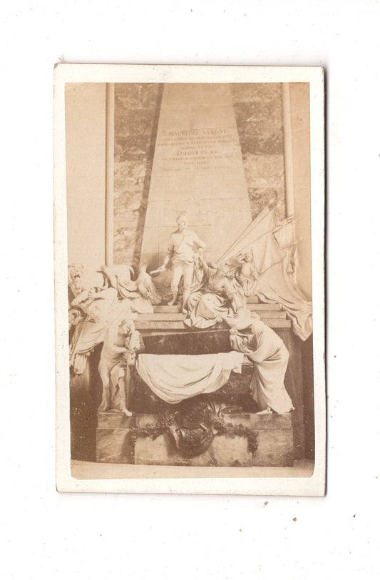 Fotografie Maurizio Saxoni Monument  / Saint Thomas / Straßburg - 1870er