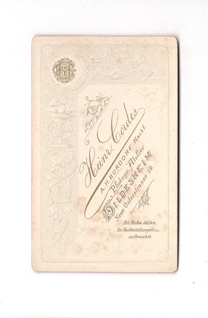 Fotografie Damenportrait - Hildesheim 1880er / CDV C1-14