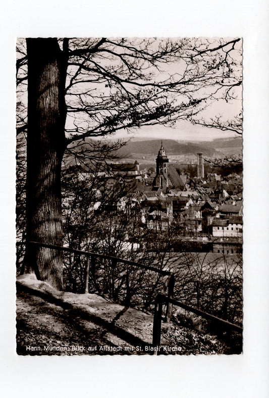 Ansichtskarte Hann. Münden / Blick auf Altstadt mit St. Blasius Kirche