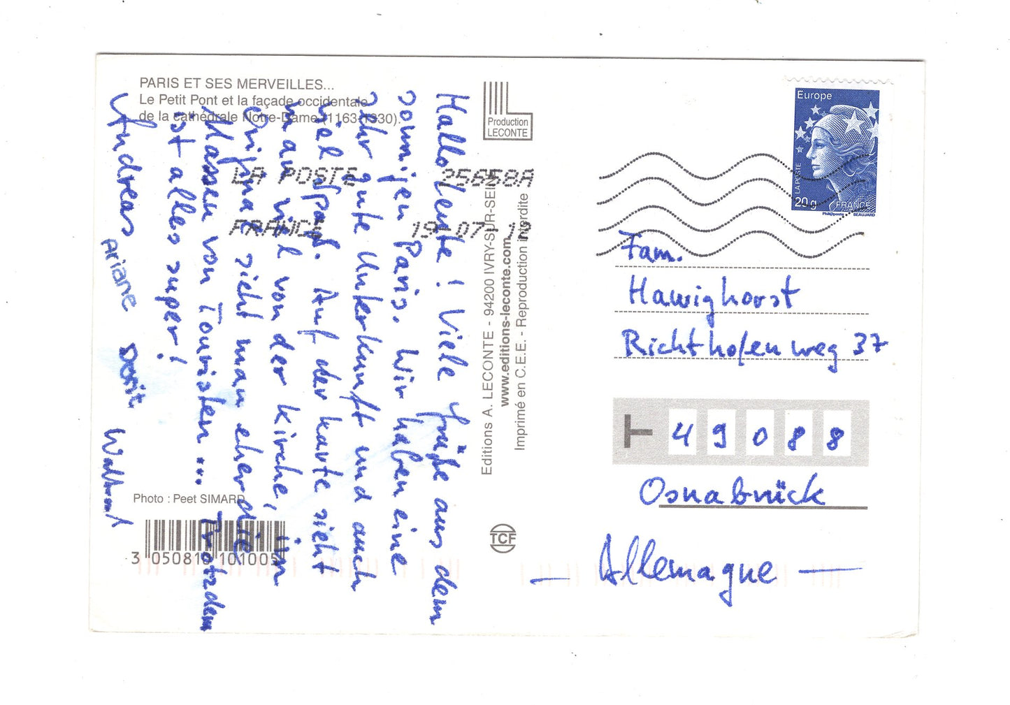 Ansichtskarte Paris / Cathedrale Notre-Dame / Frankreich