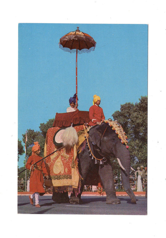 Ansichtskarte Ceremonial Elephant / Indien