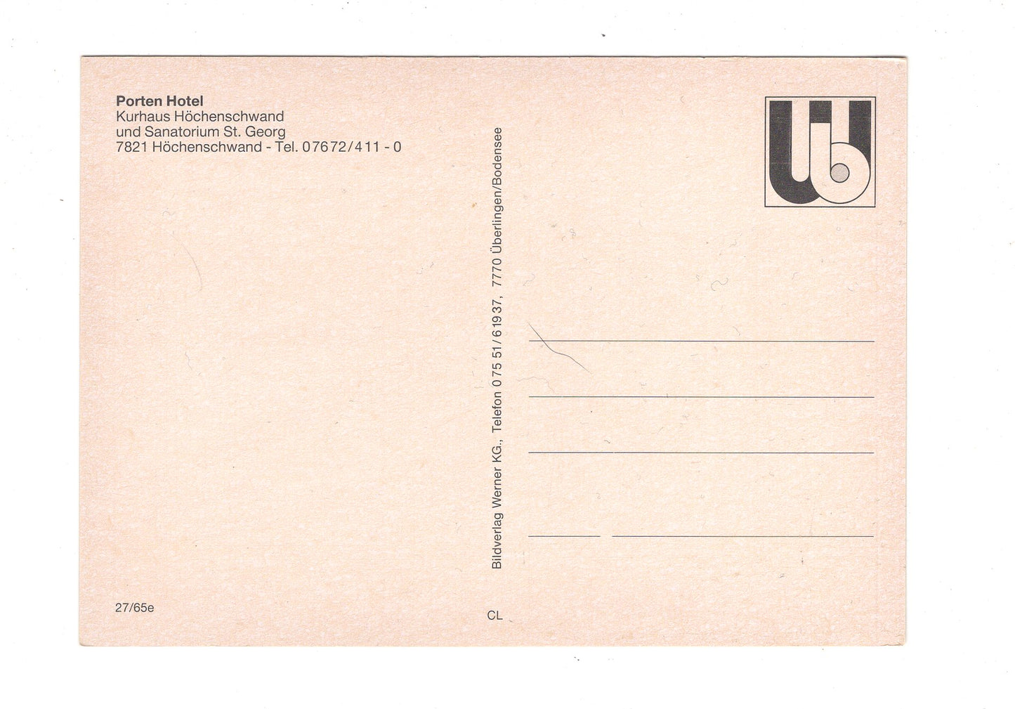 Ansichtskarte Porten Hotel / Höchenschwand / H1-64