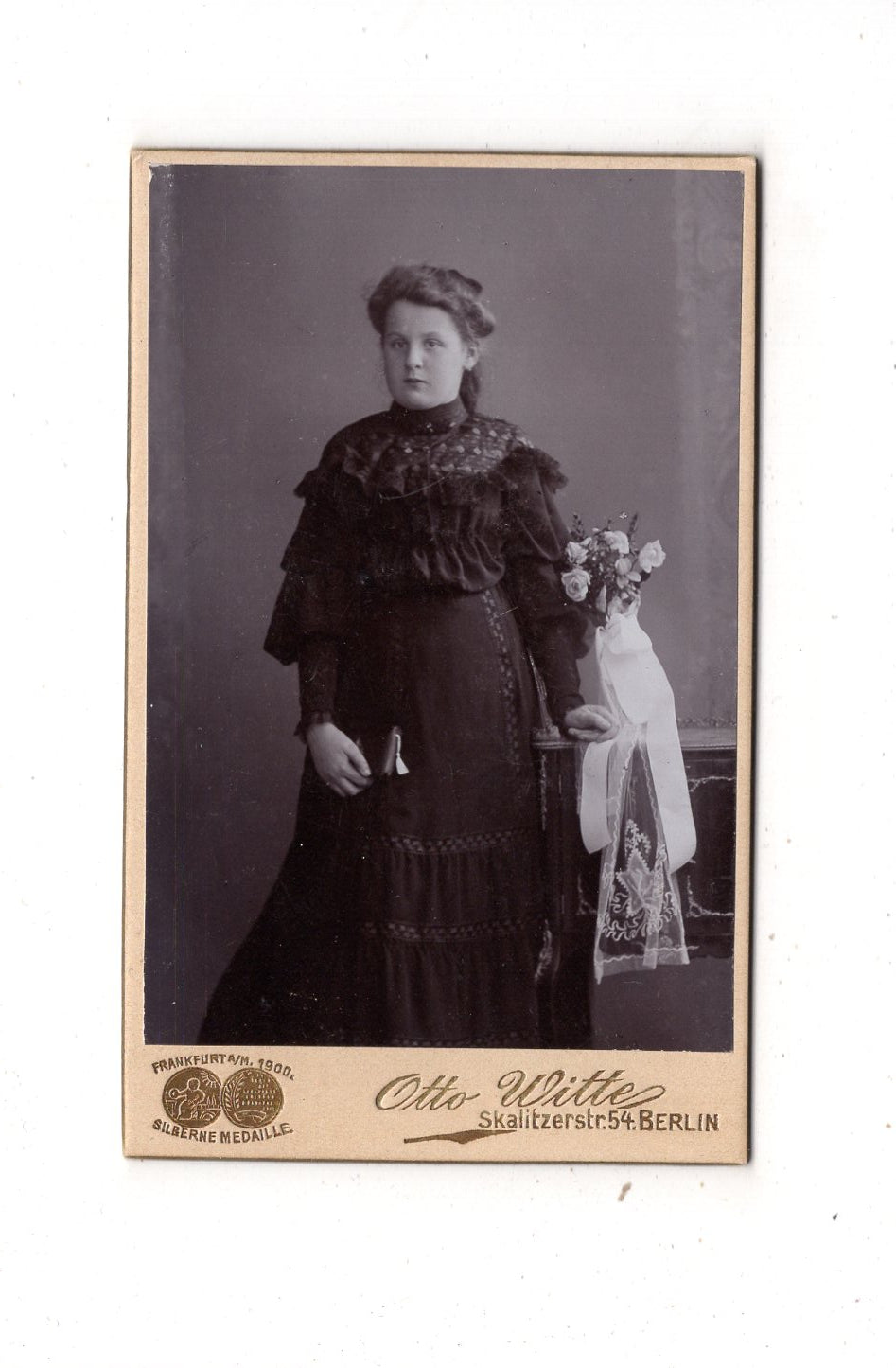 Fotografie Feines junges Mädchen - Berlin 1900er / CDV M1-36