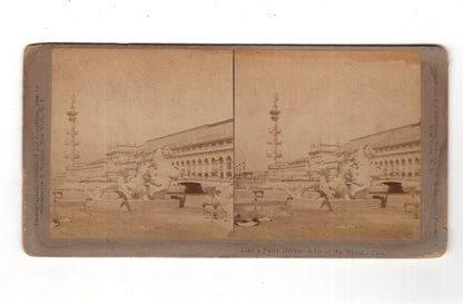 Fotografie Historischer Brunnen / Monument / Gebäude / Weltausstellung ?