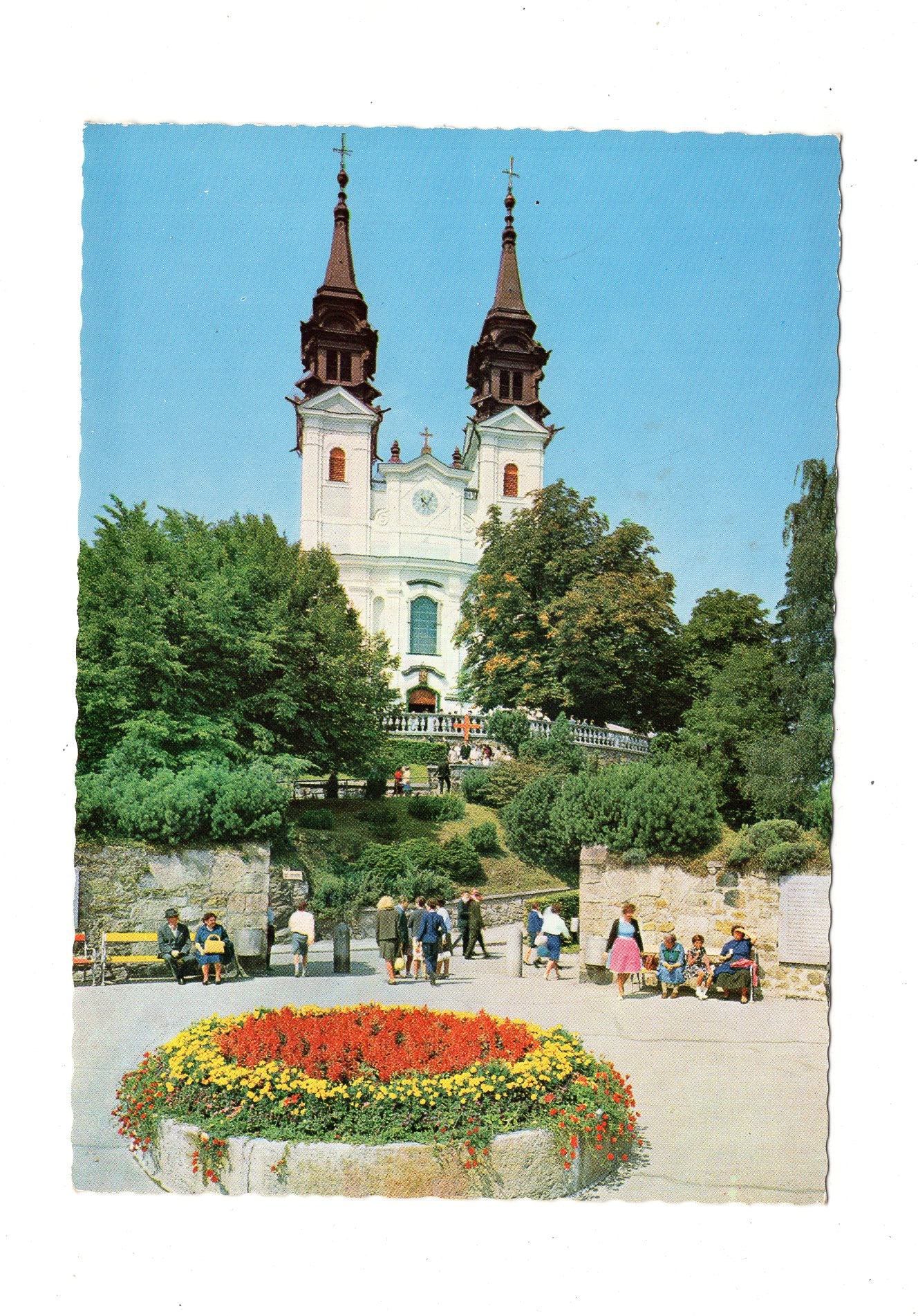 Ansichtskarte Linz an der Donau / Pöstlingberg / Wallfahrts-Basilika / Österreich