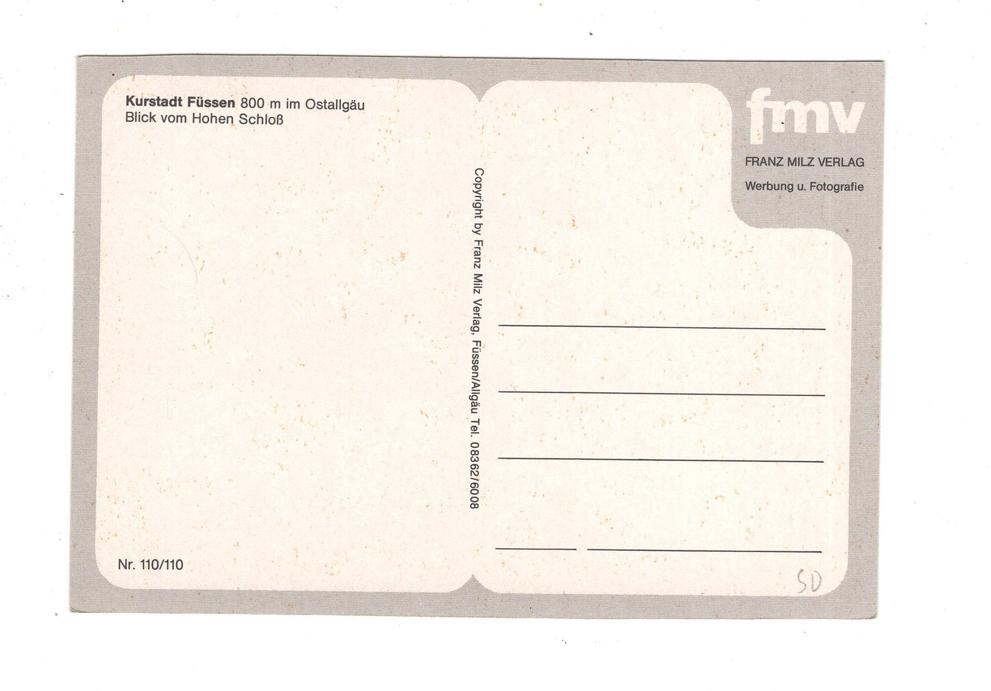 Ansichtskarte Füssen im Ostallgäu / Blick vom Hohen Schloss / M1-55