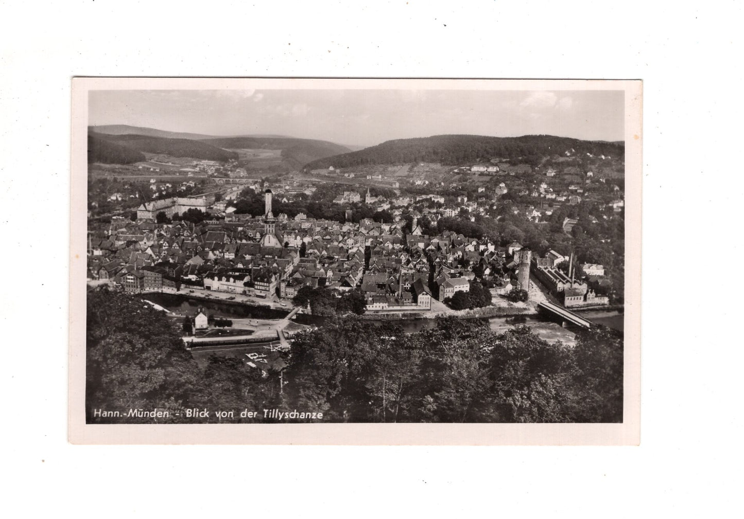 Ansichtskarte Hann. Münden / Blick von der Tillyschanze / J1-58