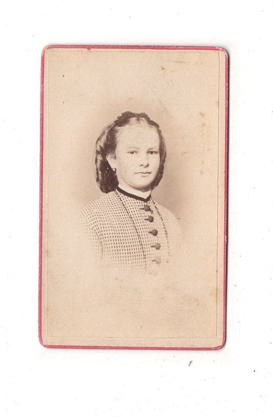Fotografie Feines junges Mädchen - Konstanz 1860er / CDV M1-37