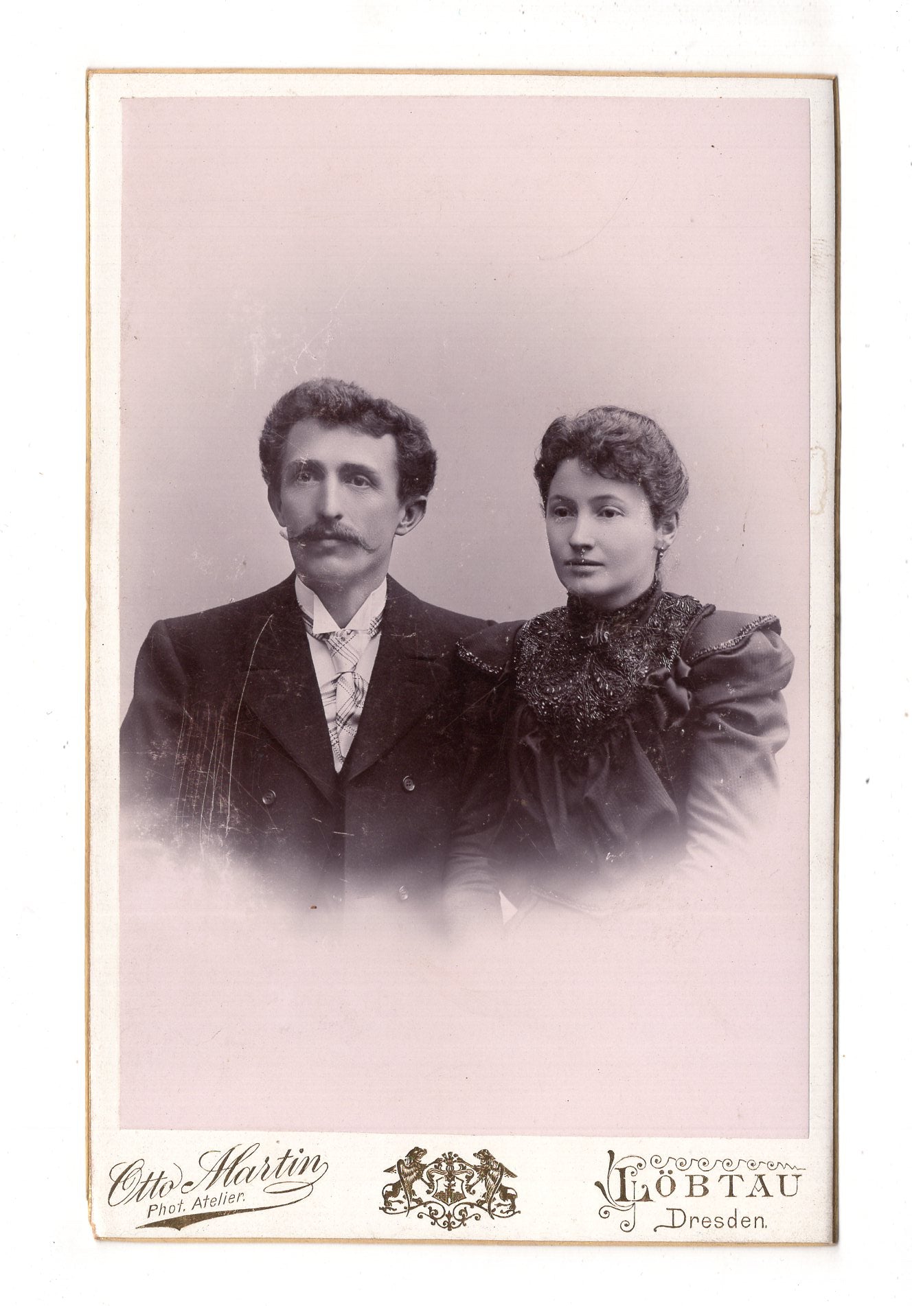 Fotografie Feines Paar - Dresden-Löbtau 1890er / CAB X-22