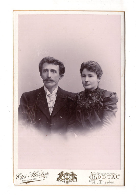 Fotografie Feines Paar - Dresden-Löbtau 1890er / CAB X-22