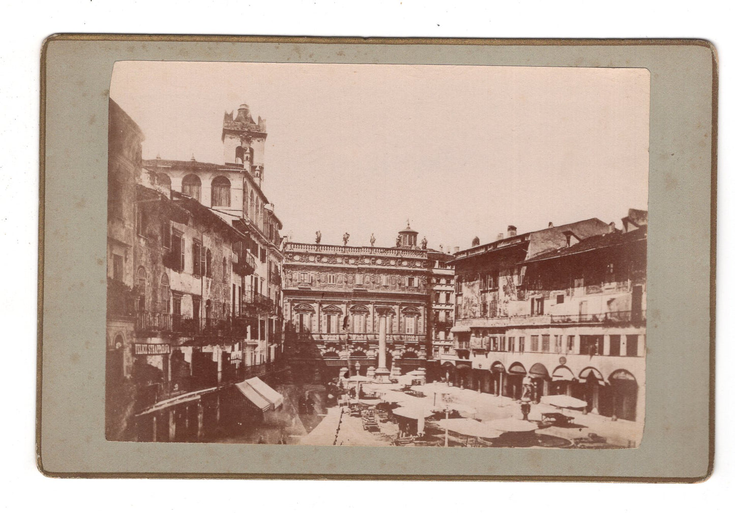 Fotografie Verona / Piazza del Erbe / Italien - 1870er / CAB V-20