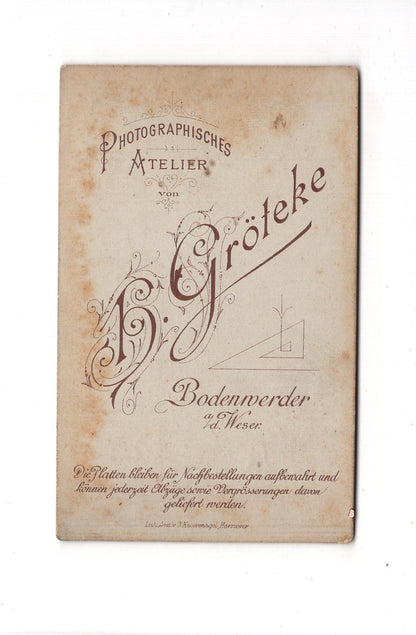 Fotografie Damenportrait - Bodenwerder an der Weser 1880er / CDV C1-14
