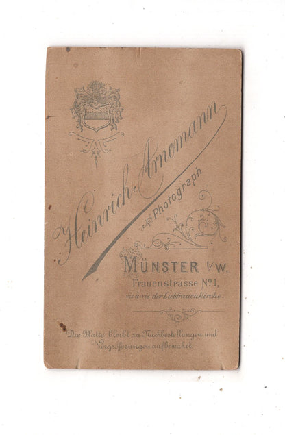 Fotografie Herrenportrait - Münster in Westfalen 1890er