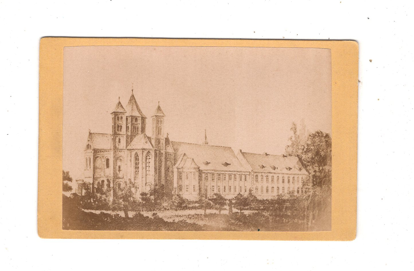 Fotografie Historische Gebäudeansicht - unbekannter Ort 1870er