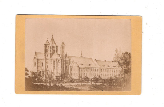 Fotografie Historische Gebäudeansicht - unbekannter Ort 1870er