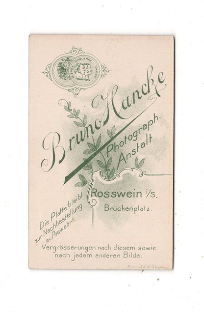 Fotografie Feines junges Mädchen - Roßwein 1890er