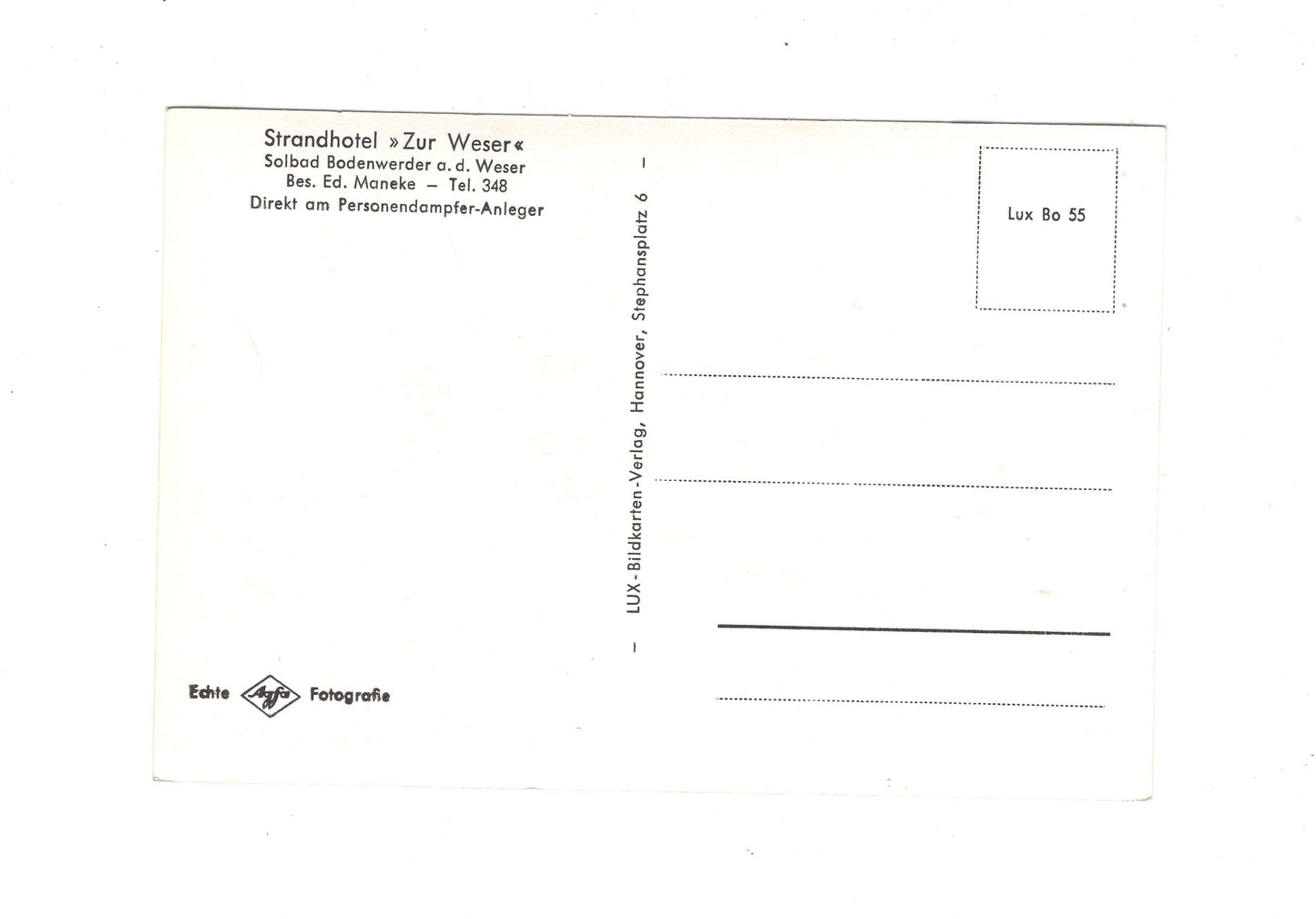 Ansichtskarte Strandhotel "Zur Weser" Bodenwerder / Blick von der Gartenterrasse