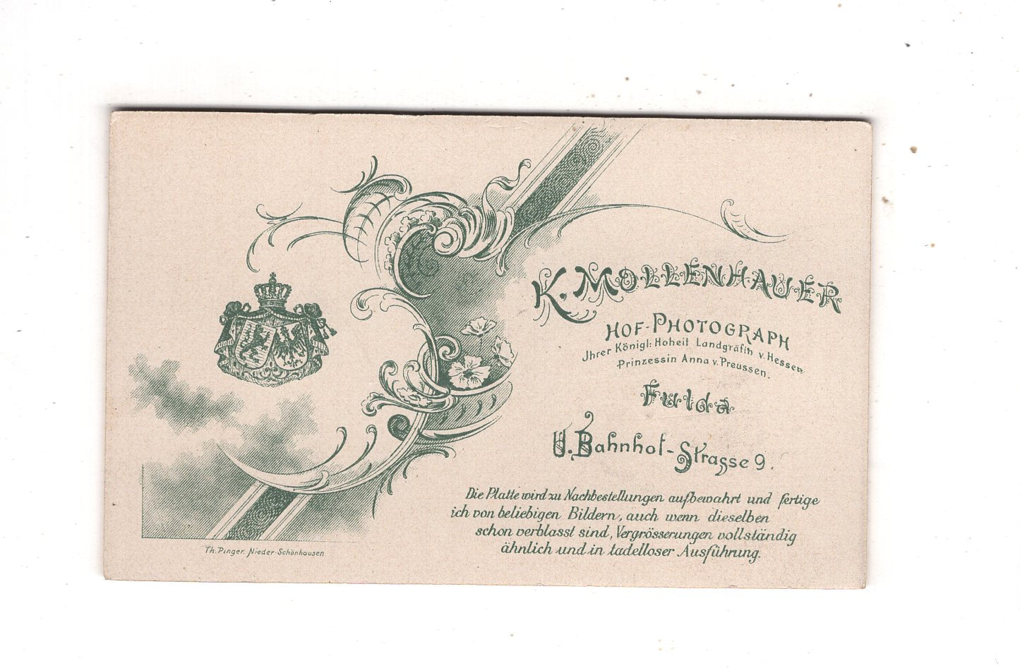 Fotografie Herrenportrait - Fulda 1890er