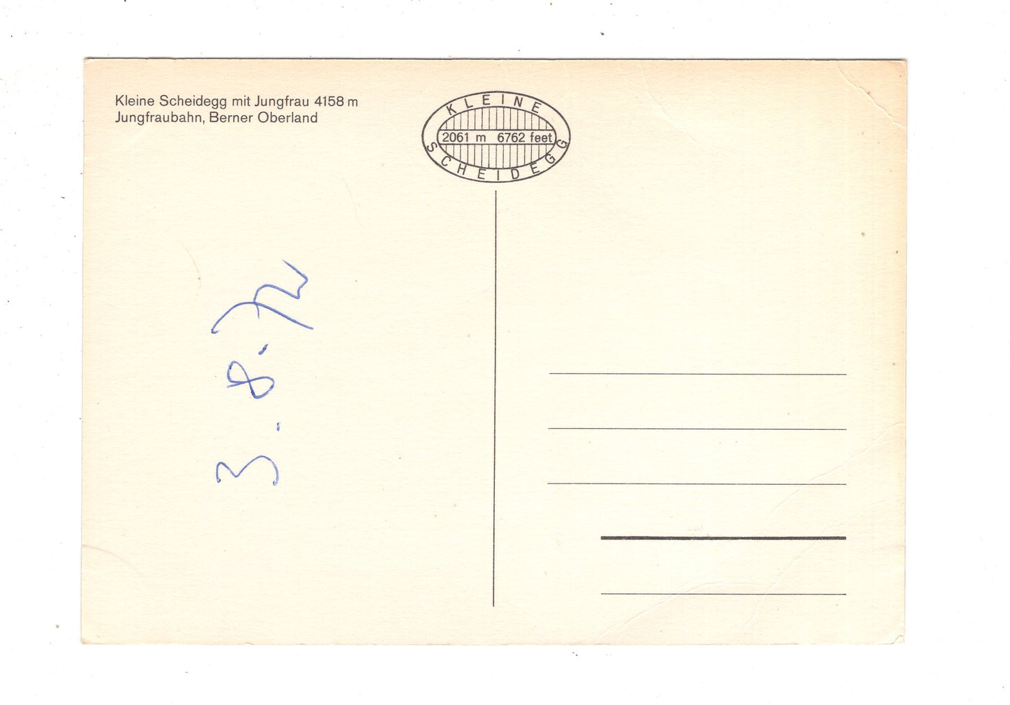 Ansichtskarte Kleine Scheidegg mit Jungfrau +++ / Schweiz