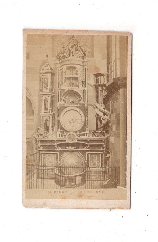 Fotografie Das Münster in Straßburg / Astronomische Uhr - 1870er