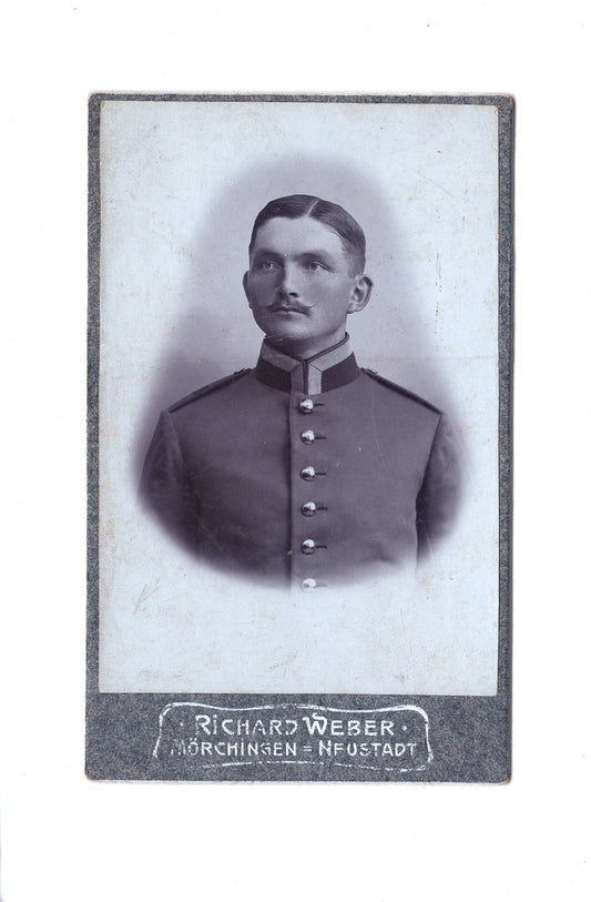 Fotografie Soldat / Soldatenportrait - Mörchingen-Neustadt 1900er