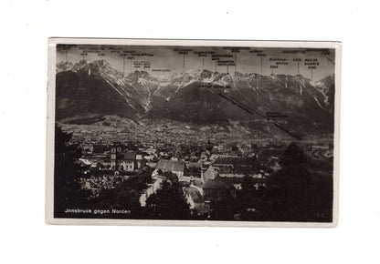 Ansichtskarte Innsbruck gegen Norden / Tirol / Österreich - 1938