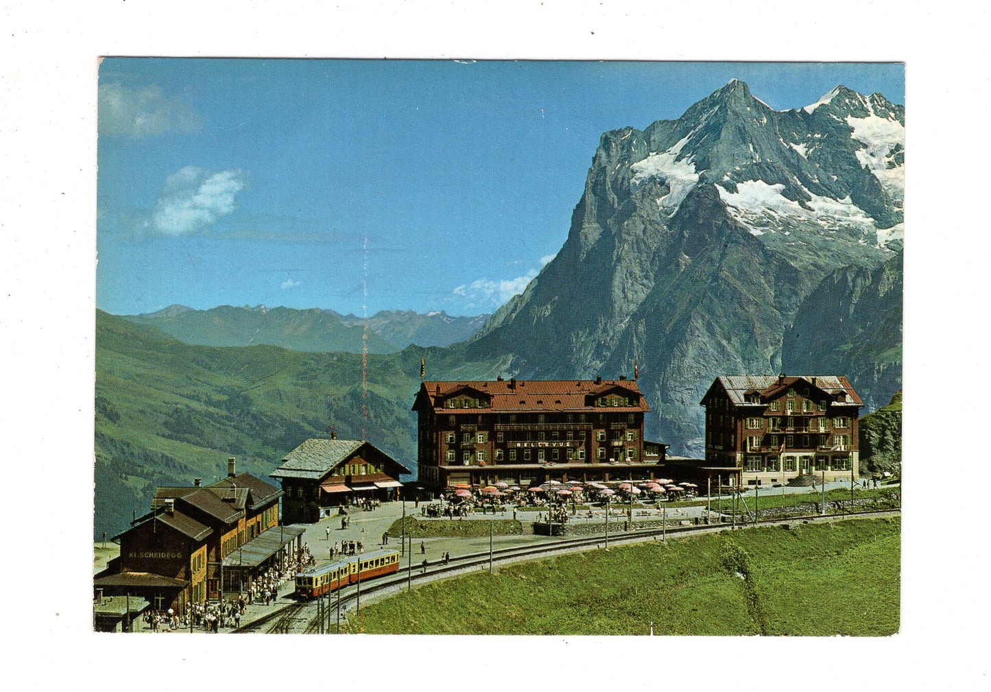 Ansichtskarte Kleine Scheidegg / Hotels mit Wetterhorn / Schweiz