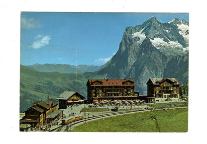 Ansichtskarte Kleine Scheidegg / Hotels mit Wetterhorn / Schweiz