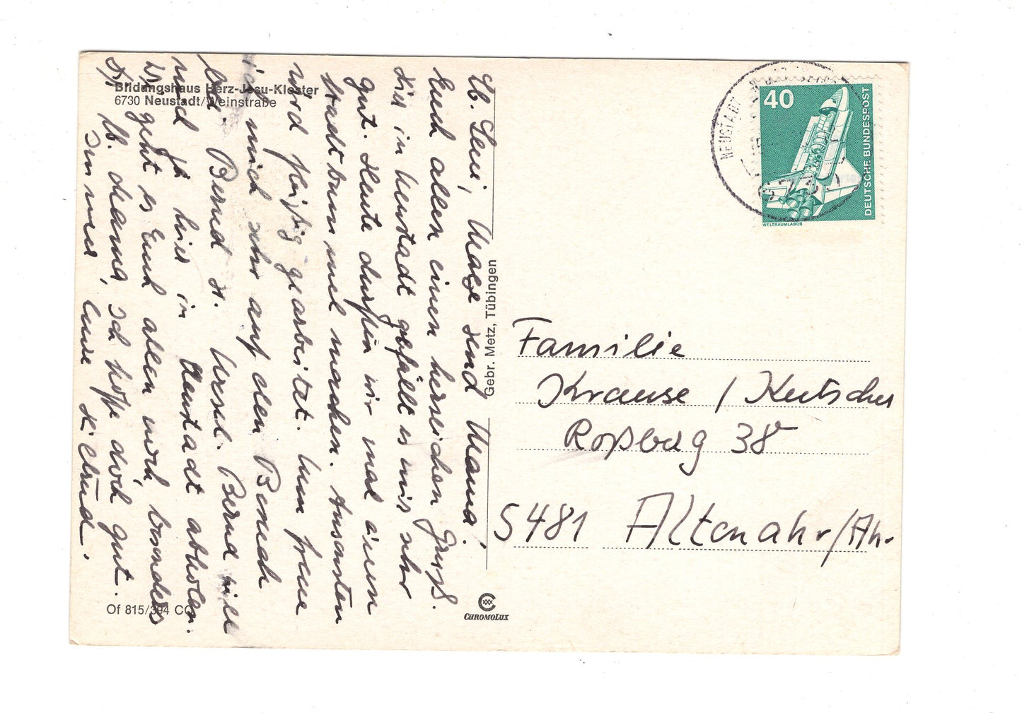 Ansichtskarte Neustadt an der Weinstraße / Bildungshaus Herz-Jesu-Kloster / I1-62