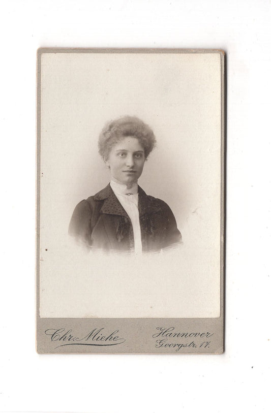 Fotografie Damenportrait - Hannover 1900er / CDV C1-14