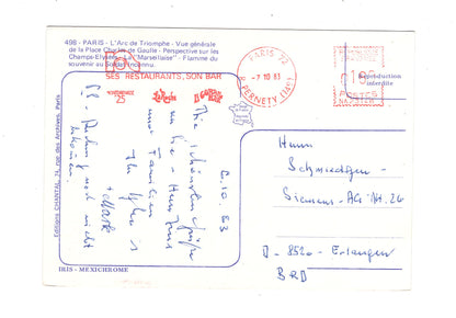 Ansichtskarte Paris / Arc de Triomphe / Frankreich