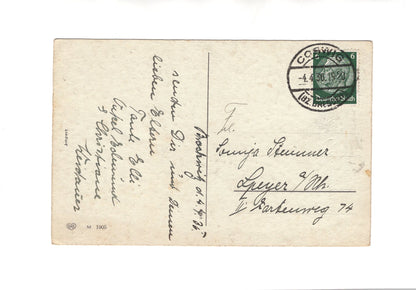 Ansichtskarte Glückwunsch zum 1. Schultag - 1936